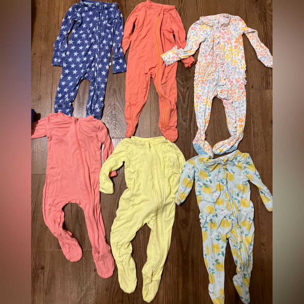 Posh peanut, angel dear, and other Bamboo Pajamas 3-6 mos